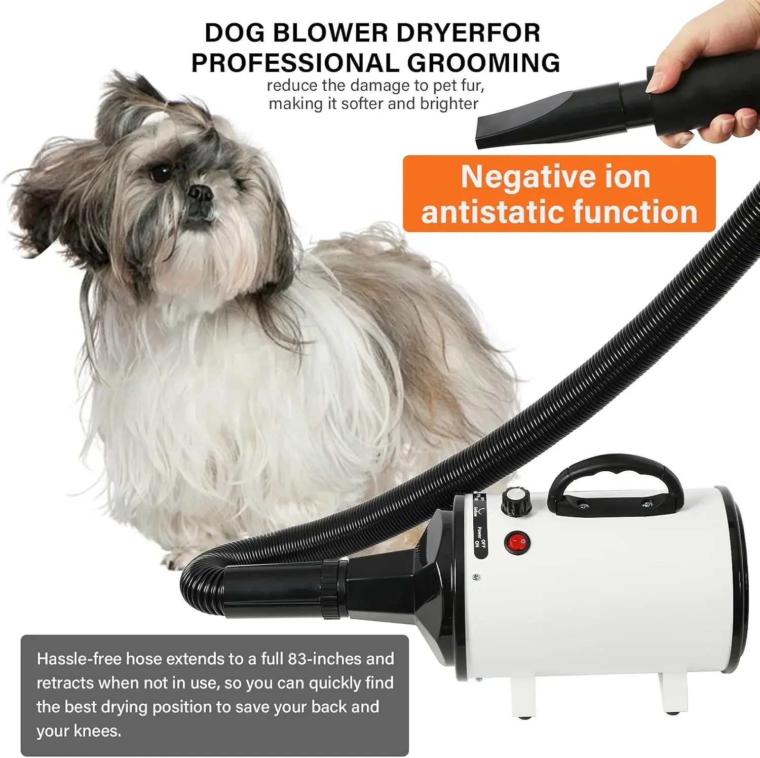 2800W Pet Hair Dryer for Dogs  - Hot Dog Press reseña y precio