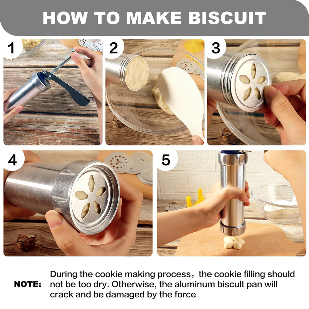 10/20pcs Aluminum Cookie Maker - Churros Maker Gun reseña y precio