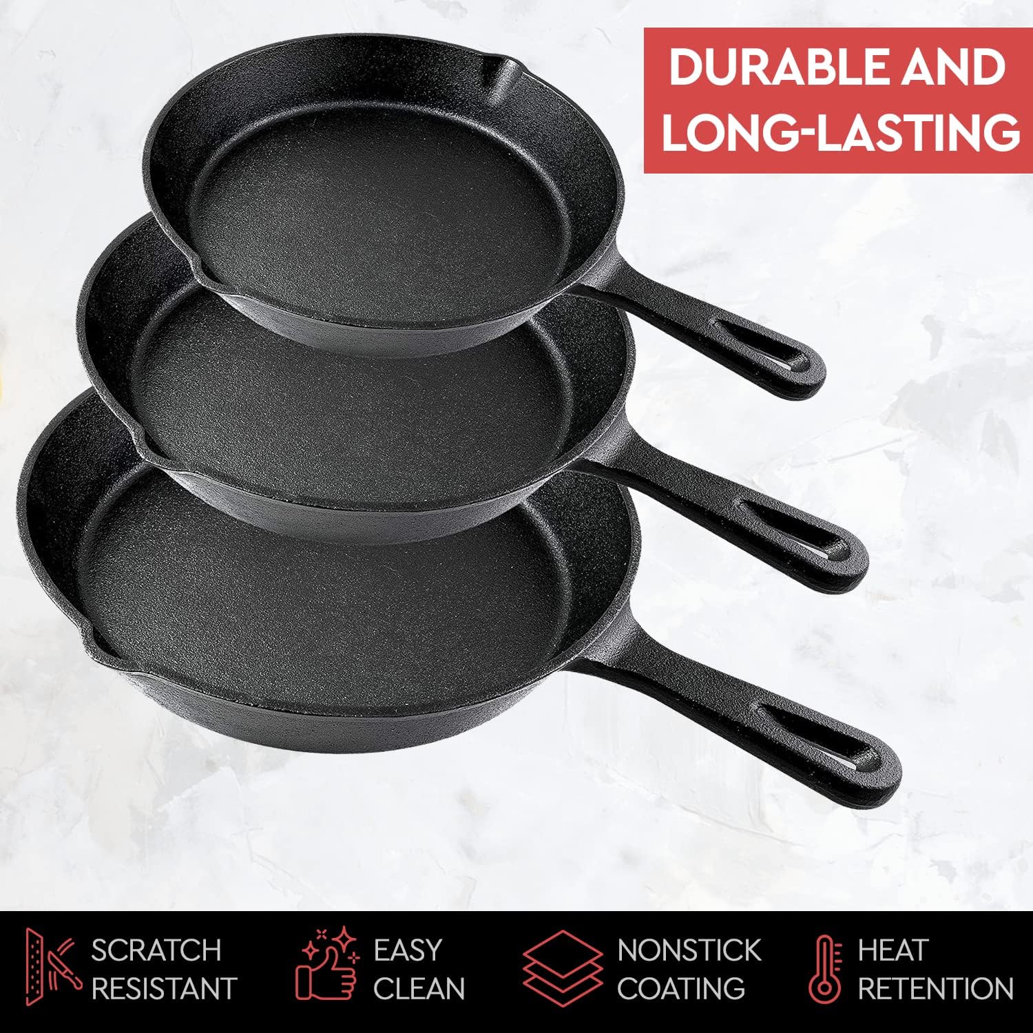 14/16/20cm Cast Iron Frying Pa - Cast Iron Corn reseña y precio