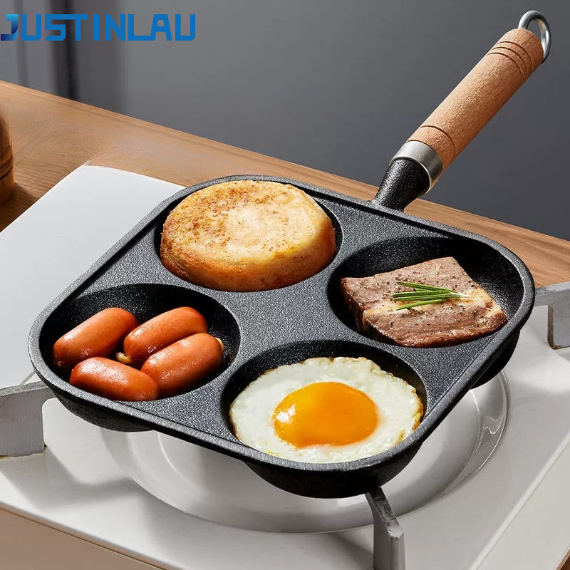 JUSTINLAU 2/4-Hole Omelette Po - Egg Waffle Pan reseña y precio