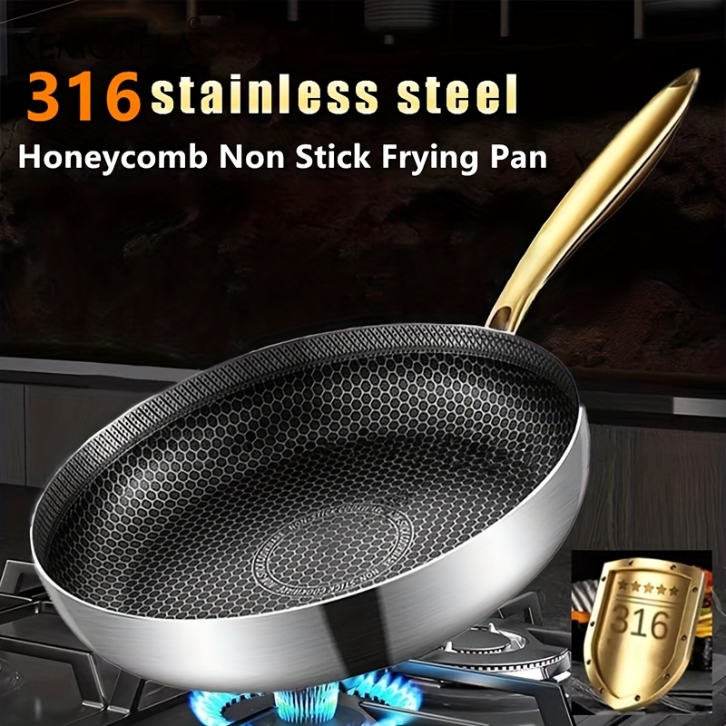 316 Stainless Steel Frying Pan - Danish Pancake Pan reseña y precio