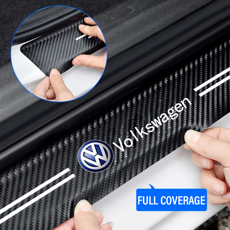 New Car Door Sill Plate Sticke - Crepe Pan Carbon reseña y precio