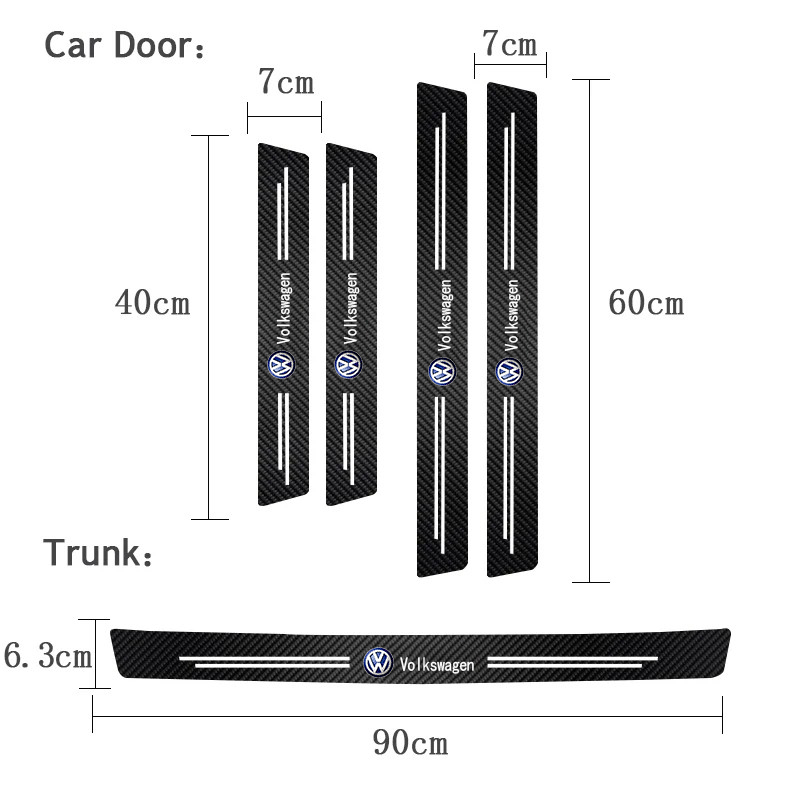 New Car Door Sill Plate Sticke - Crepe Pan Carbon reseña y precio