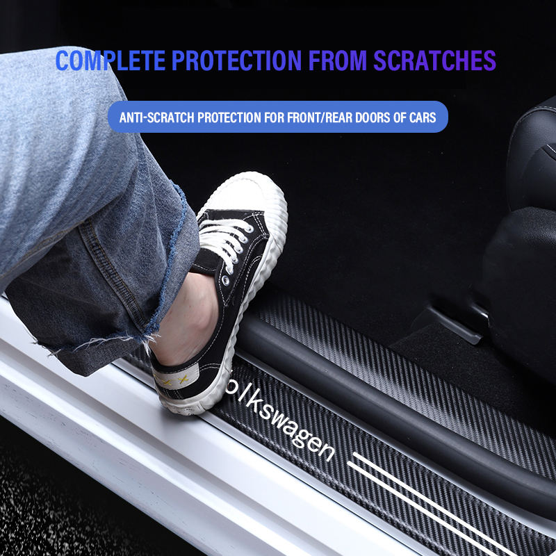 New Car Door Sill Plate Sticke - Crepe Pan Carbon reseña y precio