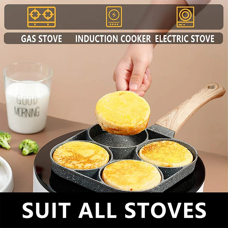 2/4-Hole Frying Pot Pan Thicke - Mini Pancake Griddle reseña y precio