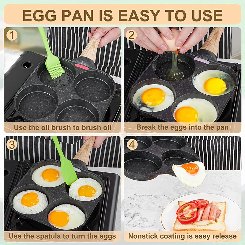 2/4-Hole Frying Pot Pan Thicke - Mini Pancake Griddle reseña y precio